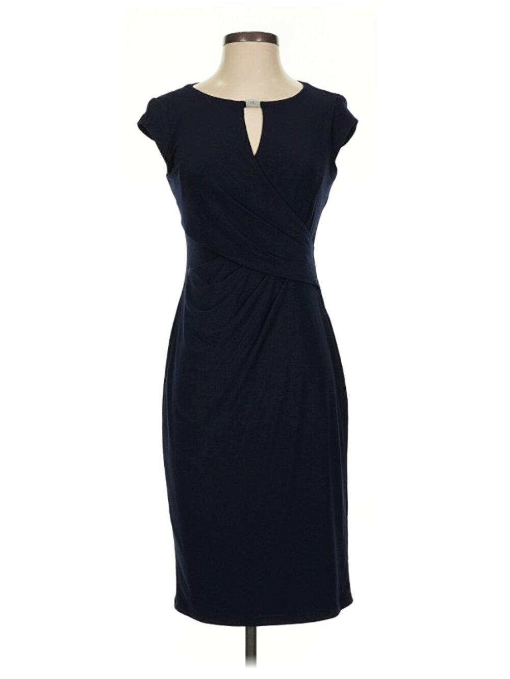 Lauren Ralph Lauren Key Hole Cap Sleeves Dress